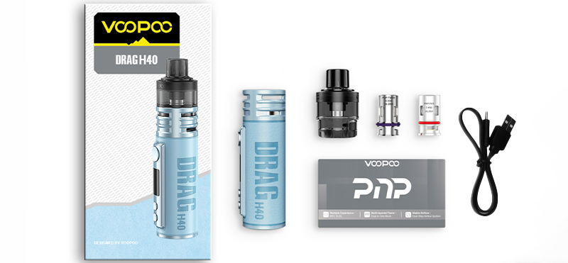 Voopoo, Drag H40, pod, kit, cartridge, coil, box, charger